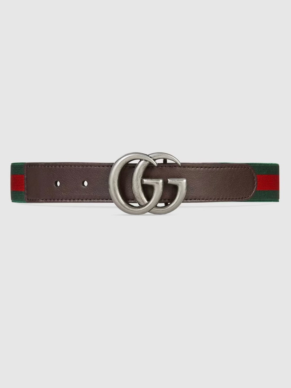 NWT Gucci  Kids’ Elastic Web Belt with Double G Buckle -Size L